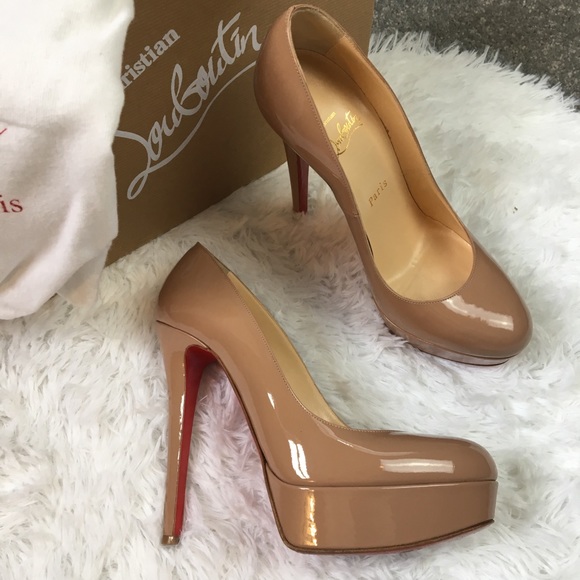 Christian Louboutin Shoes - Christian Louboutin Bianca 140 Nude Patent 37